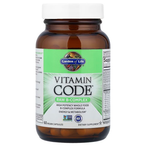 Garden of Life, Vitamin Code, Raw B-Complex, комплекс витаминов группы В, 60 веганских капсул Garden of Life, Vitamin Code, Raw B-Complex, комплекс витаминов группы В, 60 веганских капсул
